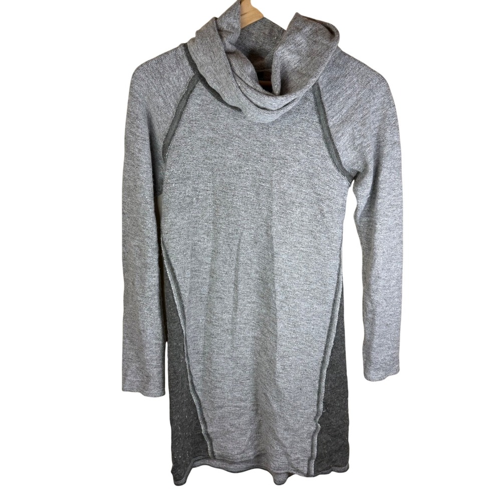 KUHL‎ Nova Dress Womens Small Ash Grey Wool Blend Cowl Neck Long Sleeve Sweater